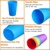 Tumblers 30 Återanvändbara färgade plastkoppar som är inställda med för kök hushåll utomhus bärbart platt bottenöl