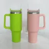 40oz Mug Tumbler With Handle Insulated Lids Straw Stainless Steel Coffee Termos Cup for Travel Thermal 240129