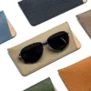 Echt Lederen Bril Tas Case Voor Man Vrouwen Zonnebril Opslag Houder Pouch Ultradunne Brillen Doos Eyewear Protector 240118