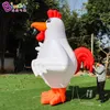 Modèle gonflable extérieur de volaille de dessin animé de poulet d'animal géant de 6mH (20ft) avec le ventilateur d'air pour la décoration de partie de publicité d'événement