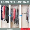 Hanging Closet Vacuum Storage Bags Medium and Large Szie Organizer Saving Space Wardrobe Compressed Hanger Clothes Organization 240119