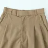 Taop Za début du printemps produit femmes mode décontracté simple boutonnage gilet taille haute pantalon plissé ensemble 240127