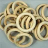 Natural Wood Teething Beads Wooden Ring Beads For DIY Jewelry Making Crafts 15 20 25 30 35 40 45 50 55 60 65 70 96MM 240202