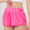 ll Womens Yoga Shorts Outfits With Exercise Fitness Wear lu Short Pants Girls Running Elastic Pants Sportswear Pockets lu88248