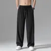 Pantaloni di seta del ghiaccio Pantaloni estivi da uomo Tendenza da uomo Pantaloni larghi dritti sottili Pantaloni sportivi da jogging Pantaloni da uomo pantalones hombre 240125