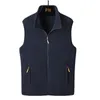 FGKKS automne hommes gilet décontracté veste couleur unie col montant polaire gilet pêche randonnée Couple chaud gilet manteau mâle 240118