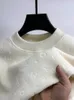 Fashion Letter Embossed Sweater AutumnWinter Trend Mens Plush Thickened Tshirt Casual Warm Round Neck Pullover 240123