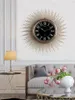 Väggklockor amerikansk stil retro klocka vardagsrum möbler mode kreativ tyst kvarts lyxdekorativ