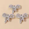 Charms 10 stks 21 23mm Delicate Crystal Strik Hangers Voor Ketting Oorbel Armband Handgemaakte DIY Sieraden Maken