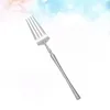 Dinnerware Sets European Small Waist Stainless Steel Fork Dinner Use Western Steak Dining Table Fork(Silver)