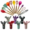 12st Silicone Non-Stick Cookware Kitchen redskap Set For Kitchen Wood Handle Spatula Egg Beaters Kitchenware Accessories 240130