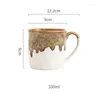 Mugs 330ml Creative Ceramic Coffee Mug Vintage Home Office Porcelain Cup Milk Drinks Tea Breakfast Cups Kitchen Drinkware Tumbler