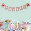 Feestdecoratie TINKSKY 25M FAMILIE Bunting Banner Swallowtail Vlaggen Jute voor thuis