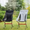 Camp Furniture Camping Moon Chair High Back Ultralight Folding Chairs Outdoor Fishing Portable 150 kg Load Travel Rocking