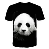 Erkek Tişörtleri 2024 Moda Hayvan Tees Şık Yaz Erkekler/Kadınlar T-Shirt 3D Baskı Sevimli Dev Panda Gömlek Çocuk Tops
