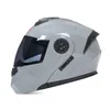 Casques de moto unisexe cool sécurité double lentille casque de course équitation double visage complet capacete dot casco moto
