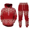 Weihnachten Thema 3D Druck Männer Frauen Trainingsanzug Sets Casual Hoodie Hosen 2 stücke Sets Übergroßen Pullover Mode Paar Kleidung 240202