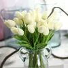 Decorative Flowers 5PCS 10PCS Tulip Artificial Flower Real Touch Bouquet PE Fake For Wedding Decoration Home Garden Decor