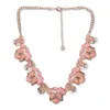 Naszyjnik Zestaw biżuterii mody biżuterii długowy łańcuch Bubble Bubble Crystal Flower Liść wisiorek dla damskich marki hurtowej marki
