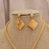Kvinnans smycken set Simple Pendant Dubai Gold Plated Necklace för Daily Party Paring Summer 240125