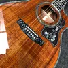 Akustik Gitar 41inch 6strings Tüm Koa Ahşap Gül Ağacı Klavye Gerçek Abalon Kakmı Destek Özelleştirme Freeshippings