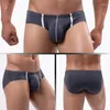 Sous-vêtements 3 pièces Slips Sous-vêtements pour hommes Boxer Brief Sexy Bulge Pénis Poche Mâle Culotte Bikini Taille Basse Jockstrap Mesh Homme