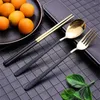 Dinnerware Sets Dessert Spoon Fork Smooth And Delicate Durable Built In Tableware Clip Stainless Steel Body Forging Difficult To Scratch