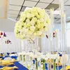 Düğün Masa Dekorasyonu Akrilik Mum Tutucular için Temiz Akrilik Çiçek Stand Centerpieces Candelabra Centerpieces Düğün Masa Dekor Şamelabra