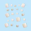 False Nails Pink White With Glitter Press On Toenails Chip-Proof Smudge-Proof Fake For Professional Nail Art Salon Supply