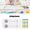 Jogo de curling de mesa para crianças adultos família curling jogo de tabuleiro fácil de configurar jogar portátil divertido jogo de esportes internos 240131