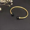 Luxe 3 mm kabel klassieke S925 sterling zilver zwarte onyx en verharde diamanten armband voor heren sieraden cadeau