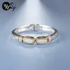 Uny Bangle Pave stenen kabeldraad retro antieke veerklappen Bangle mooie liefde valentijn kerstcadeaus gratis schiparmbanden 240124