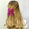 ヘアアクセサリー4 PCS 5インチブティックブリングキラキラしたスパンカンテールメッシュリボンアリゲーターハイアクリップバレットパーティーガールズキッズ