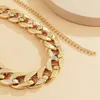 Ingesightz Punk Plastic Chunky Thick Miami Curb Chain Body Chain Women Gold Color Sexig sele midja Belly kedjebältesmycken 240127