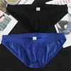 Underbyxor 2st Solid Mens Ice Silk Briefs Underwear Big Size M-4XL snabb torr manlig sömlös nylonbyxor plus