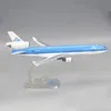 1 200 Scale KLM MD11 MD-11 Airlines ABS Plastic Airplane Model Toy Aircraft Plane Model Toy for Collection 240131