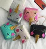 Borse a catena con unicorno glitter Borse a tracolla con tracolla per cartoni animati per bambini Ragazzi Ragazze Marsupio Marsupio Portamonete carino Portafogli6990045