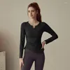 Camisas ativas esportes top camiseta mulheres roupas de yoga correndo solto magro treinamento de secagem rápida manga longa blusa fina fitness topos outono ginásio