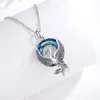 Hängen Eudora Real 925 Sterling Silver Phoenix Neckalce Pendant Exquisite Crystal Annular Women Fashion Jewelry Holiday Gift