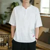 Vêtements ethniques 2024 Vêtements orientaux Hommes Tops Chemises pour hommes Hanfu Blouse Cheongsam Lin Vintage Traditionnel Chinois 30480