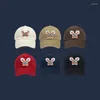 Ball Caps Japanese Fresh Literary Baseball Cap Cute Love Embroidery Sweet Girl Korean Version Versatile Fashion Ins Sunshade Sun Hat Women