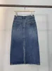 Nuove donne Jeans Designer longuette con Budge Letters Stile di moda per Lady Slim Denim longuette Lungo dritto Blu Vintage Jean Abbigliamento classico A01