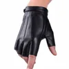 Berets Fingerless Driving Gloves Pu Faux Leather Outdoor Sport Mittens Halloween Cosplay Costume Half Finger Glove For Men Women