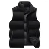 Gilets pour hommes hommes gilet léger hiver coupe-vent avec poches à glissière à col montant pour l'extérieur