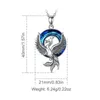 Hängen Eudora Real 925 Sterling Silver Phoenix Neckalce Pendant Exquisite Crystal Annular Women Fashion Jewelry Holiday Gift