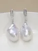 Jane Jewelry 925 Sterling Silver 100% Natural Freshwater Barock Pearl Drop Earrings Ins Fine SMEEXCH FOURS FOR Women 1525mm EXA 240125