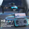 Drony Nowy dron H8 Mini RC 4K z podwójną kamerą HD WiFi FPV One-key Automatyczne helikopterem Quadcopter Kids