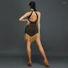 Vêtements de scène Vêtements de pratique de danse latine Femme Adulte Performance professionnelle Vêtements Jupe Robe Set-A3240