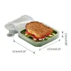 Boîte à Bento Portable en Silicone pour Sandwich et Toast, vaisselle avec poignée, conteneurs de stockage de déjeuner pour étudiants et employés de bureau
