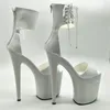 Sandały Laijianjinxia 20 cm/8 cali Pu Upper Fashion Sexy Exotic High Heel Platforma Kobiety Buty taneczne E168